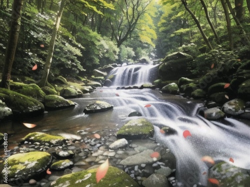 A Beautiful Stream in the Woods