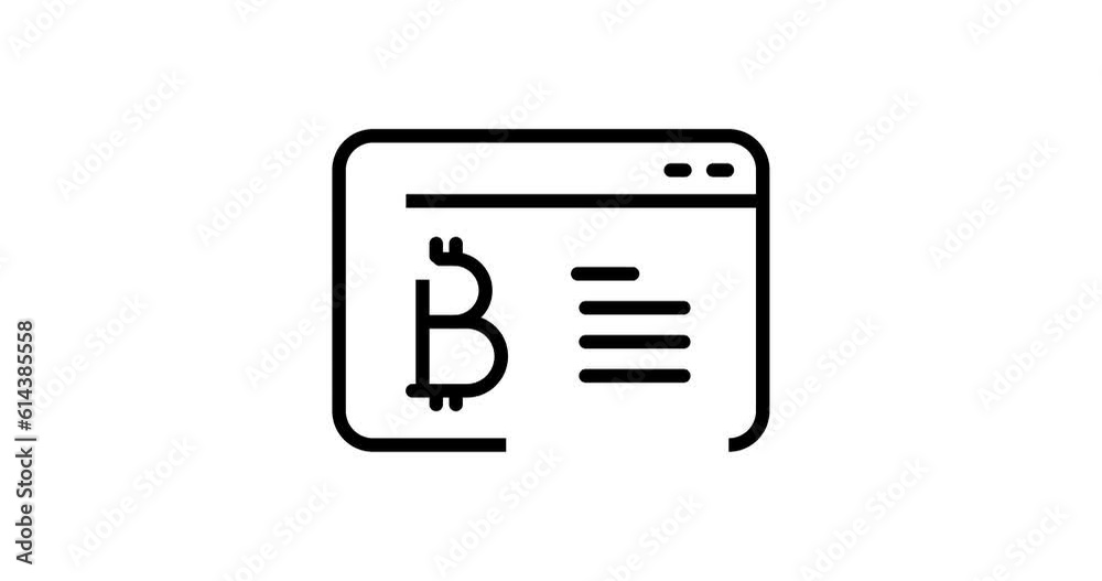 bitcoin digital money animated outline icon on white background. bitcoin digital money 4k video animation for web, mobile and ui design bitcoin digital money animated outline icon on white background. bitcoin digital money 4k video animation for web, mobile and ui design