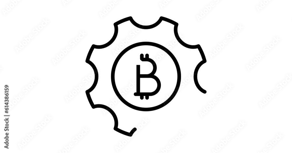 bitcoin cryptocurrency animated outline icon on white background. bitcoin cryptocurrency 4k video animation for web, mobile and ui design bitcoin cryptocurrency animated outline icon on white background. bitcoin cryptocurrency 4k video animation for web, mobile and ui design