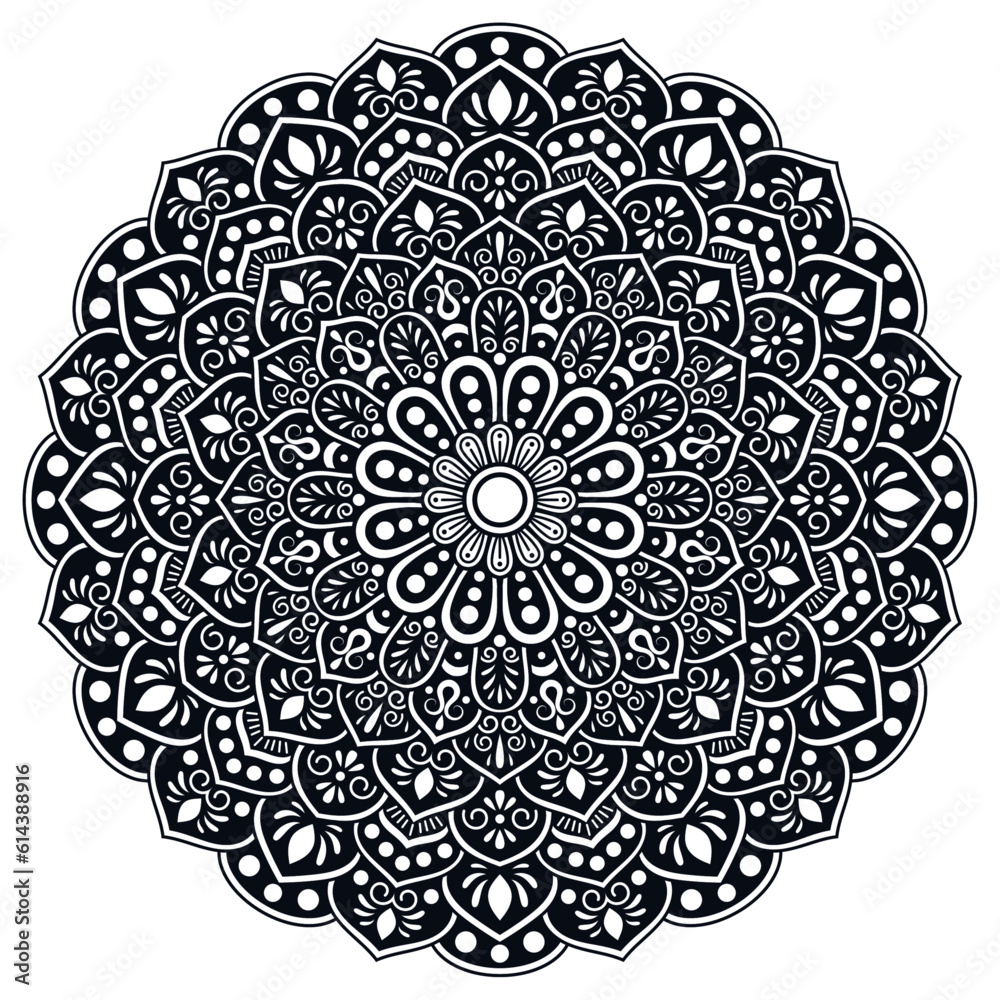 Mandala flower pattern vector background design. Mandala flower pattern vector background design.