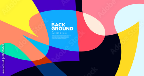 Vector Colorful Abstract Fluid Background for Summer Festival 2023