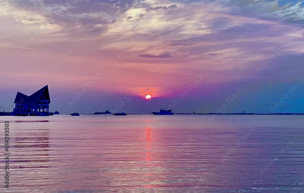 Sky sunset at beach scenery, Whether it's the warm hues of a sunrise or sunset, shimmering reflection of the sun on the clouds, the sky and clouds have the power to inspire feelings of awe and wonder Sky sunset at beach scenery, Whether it's the warm hues of a sunrise or sunset, shimmering reflection of the sun on the clouds, the sky and clouds have the power to inspire feelings of awe and wonder