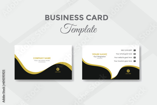 Modern professional and personal information business card template design.
