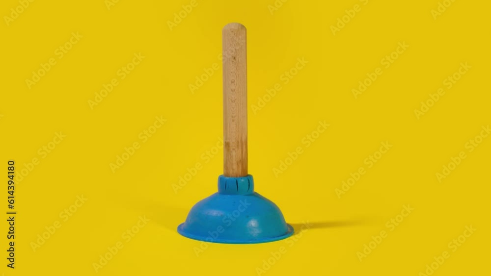 Toilet plunger moves up and down Toilet plunger moves up and down