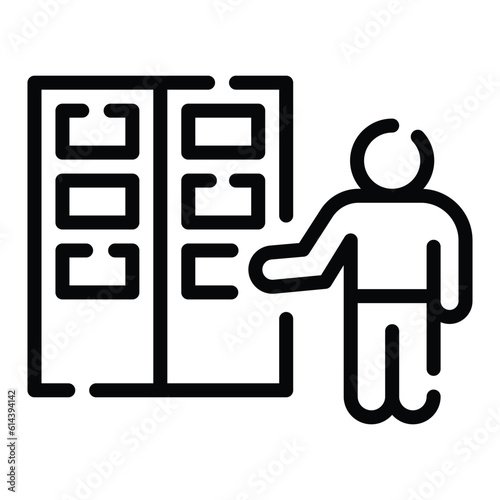 He take files from lockers for briefing