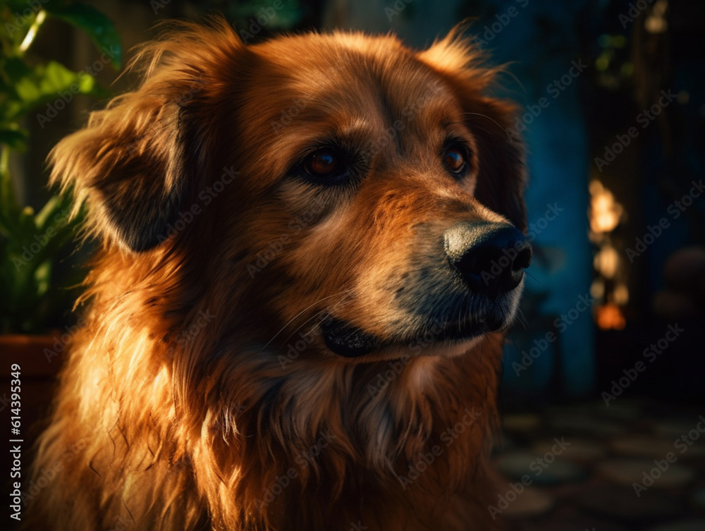 closeup on a mongrel dog, Generative AI closeup on a mongrel dog, Generative AI