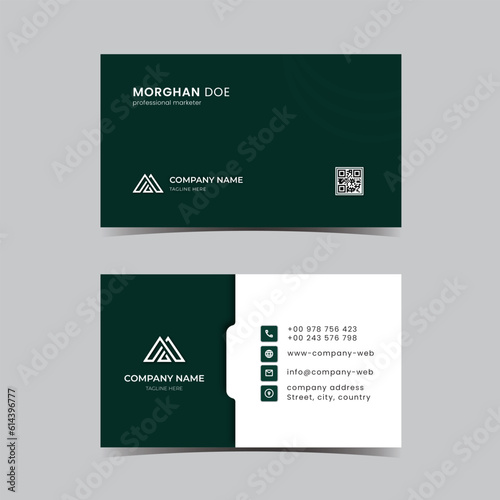 green business card 