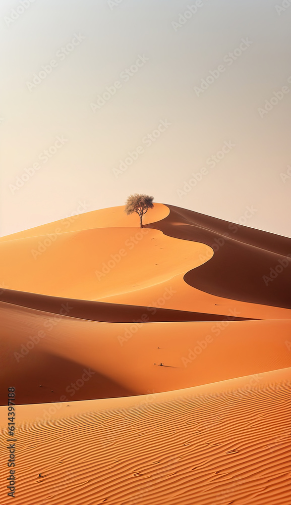 The Desert of Simplicity ,sand dune in the desert