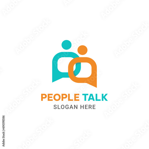 PEOPLE TALK, PEOPLE CHAT LOGO VECTOR