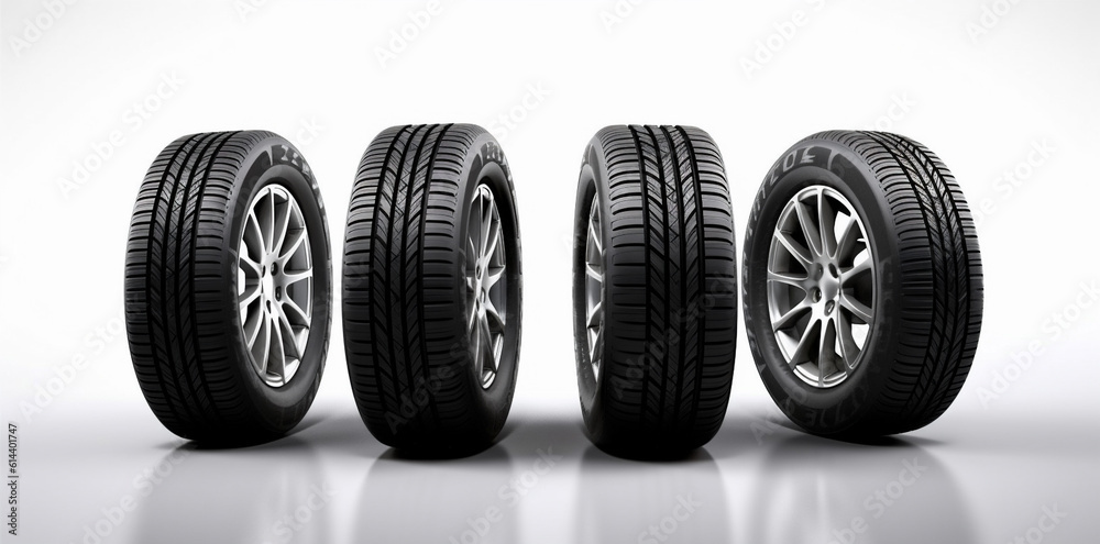 auto rubber background wheel black automobile object tyre tire car isolated. Generative AI. auto rubber background wheel black automobile object tyre tire car isolated. Generative AI.