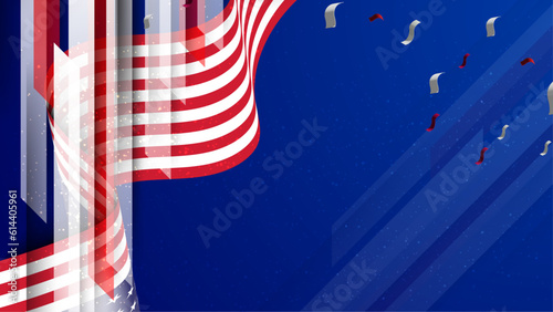 Vector flag of united states of america background