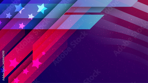 Vector realistic flag flat gradient us america flag