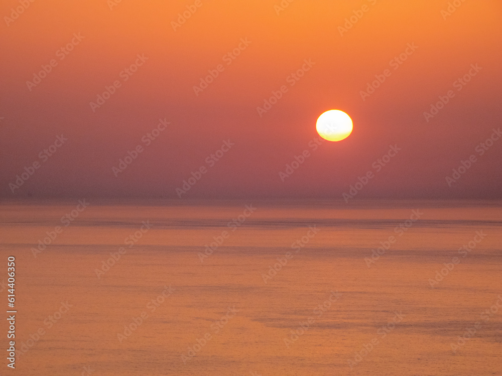 sunset over the sea