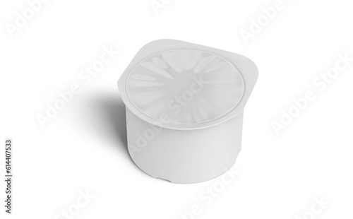 Pudding Jelly Yoghurt Plastic Cup Empty Template 3D-Rendering