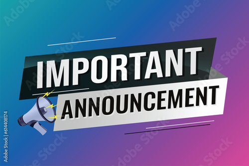 important announcement word concept vector illustration lines modern futuristic 3d style for landing page template ui web mobile app poster banner flyer background gift card coupon label wallpaper