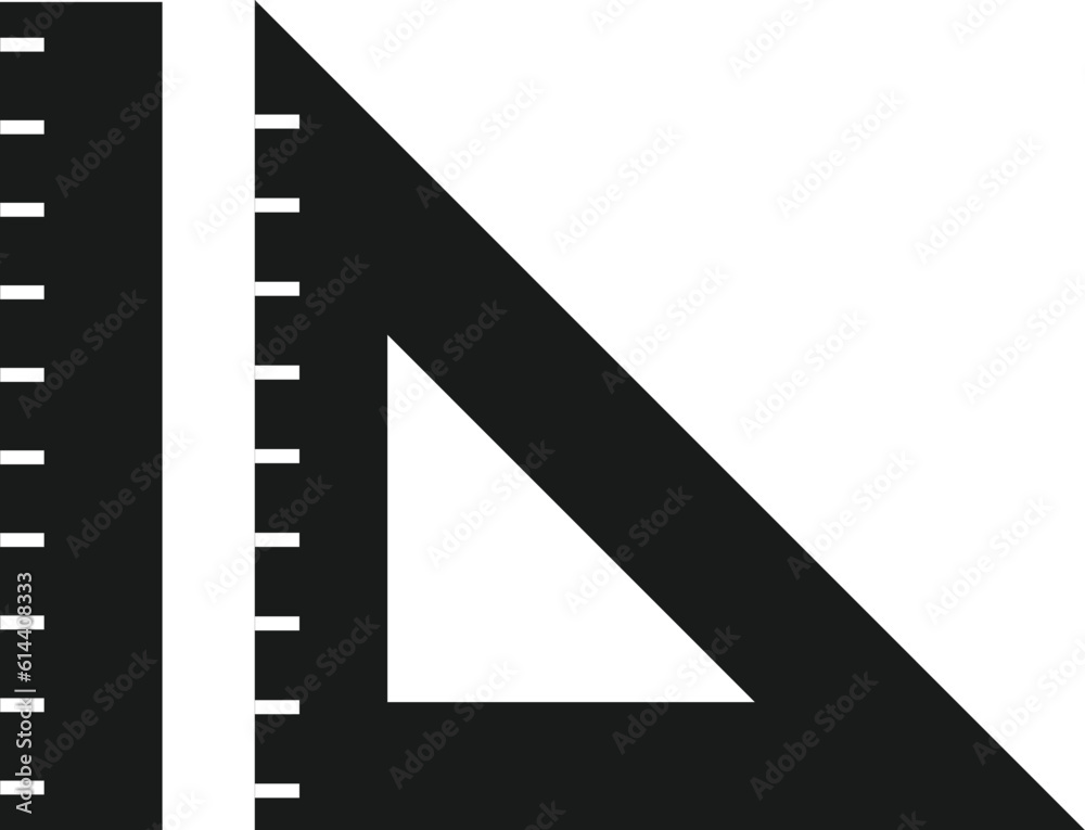 Black silhouette of ruler icon vector. ruler silhouette Black silhouette of ruler icon vector. ruler silhouette
