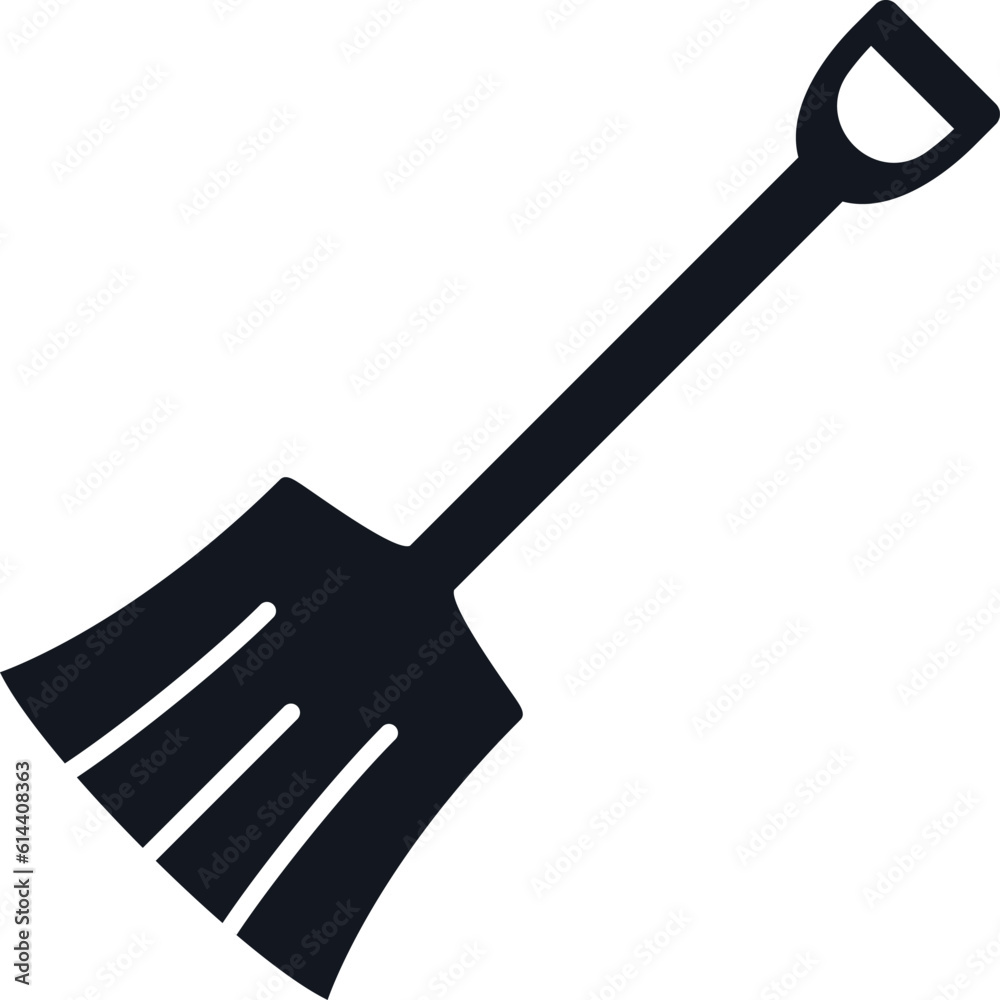Black silhouette of shovel brush tool icons . rake icon silhouette. Black silhouette of shovel brush tool icons . rake icon silhouette.