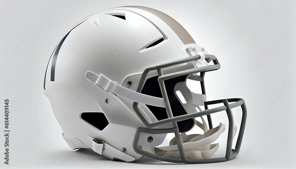 A generic solid color football helmet isolated on white background Ai generated image 