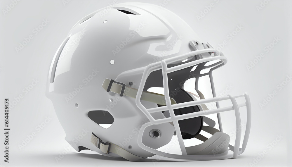 Fototapeta premium A generic solid color football helmet isolated on white background Ai generated image