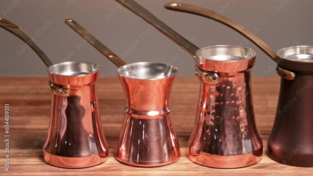 Polished copper Authentic Turkish coffee pot Cezve different sizes Polished copper Authentic Turkish coffee pot Cezve different sizes