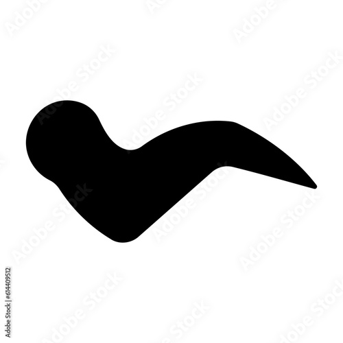 chicken wing black white kitchen icon element