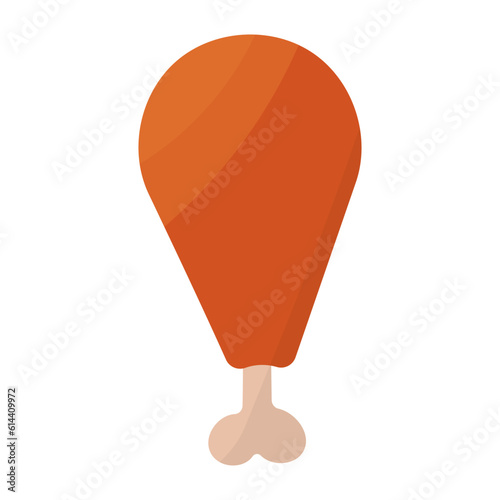 chicken legs fried fast food element icon
