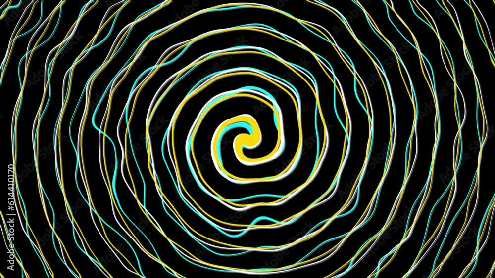 Distorted spiral lines that rotate Distorted spiral lines that rotate