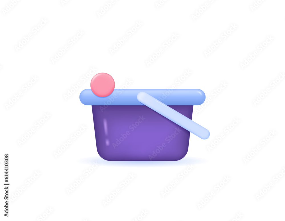 shopping basket. A place to store a list of groceries that want to buy or order. notifications and e-commerce. symbols or icons. 3D and realistic design. vector elements. white background shopping basket. A place to store a list of groceries that want to buy or order. notifications and e-commerce. symbols or icons. 3D and realistic design. vector elements. white background
