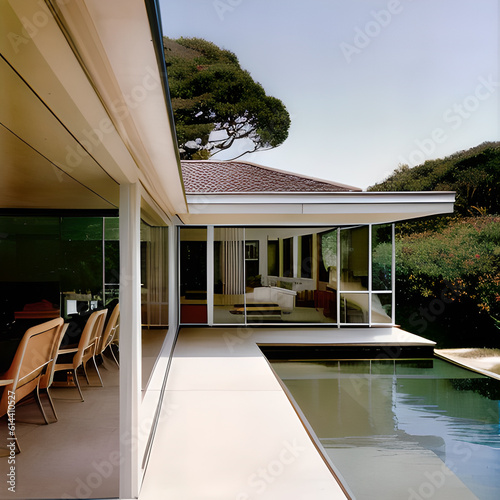 Stylish modern and soft home design, Generative AI © LIUBOMYR