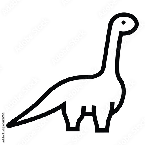 a huge herbivorous dinosaur of the genus�Diplodocus photo