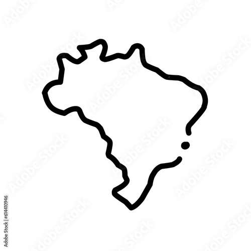 Brazil Map Icon vectors