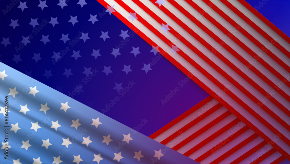 Vector beautiful american flag background