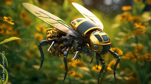 Autonomous Pollinators: drones with delicate brushes aiding in crop pollination | generative ai