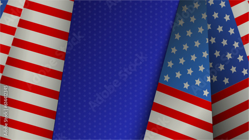 Vector flag of united states of america background