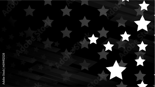 Vector usa independence day abstract black background with elements of the american flag