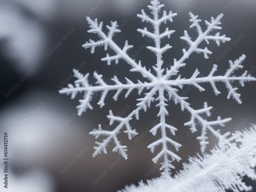 A picture of snowflakes created with generative ai, ki A picture of snowflakes created with generative ai, ki