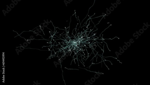 Scroll in the middle of the energy wires on a black background