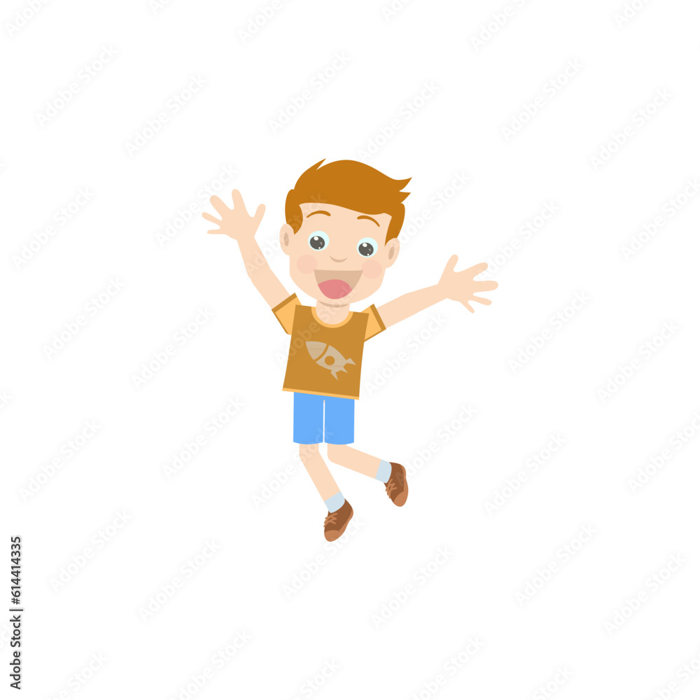 Happy boy cartoon