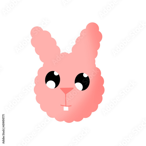 pink rabbit head two ears png file 