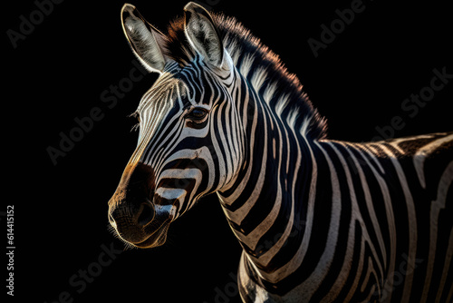 Zebra close-up portrait