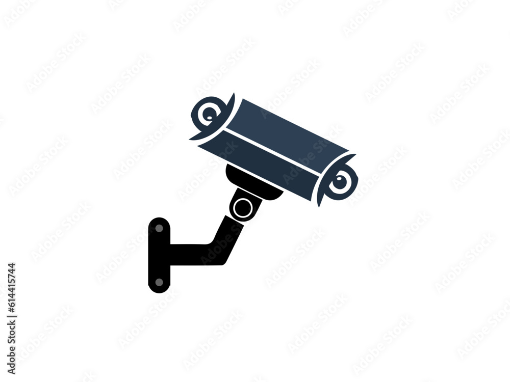 Security camera service line black icon on white background. Modern cc tv icon. Spy camera silhouette hotel illustration icon raster. Security camera service line black icon on white background. Modern cc tv icon. Spy camera silhouette hotel illustration icon raster.