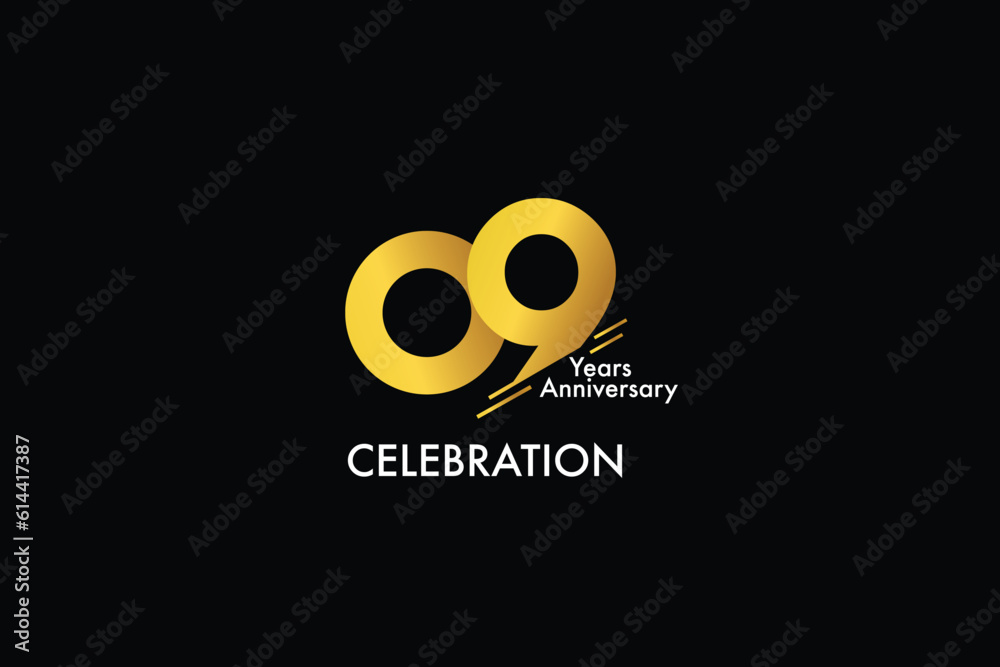 9th, 9 years, 9 year anniversary gold color on black background abstract style logotype. anniversary with gold color isolated on black background, vector design for celebration vector 9th, 9 years, 9 year anniversary gold color on black background abstract style logotype. anniversary with gold color isolated on black background, vector design for celebration vector