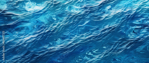 texture abstract water sea summer nature background ripple blue wave banner. Generative AI.
