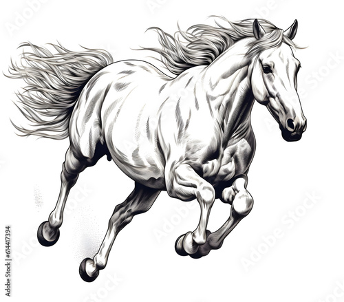 Tela Fast running horse drawing