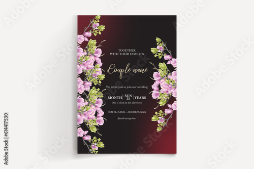 save the date wedding floral invitation templates © IGNA