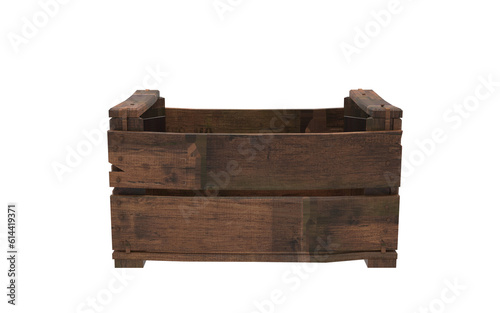 old wooden box isolated