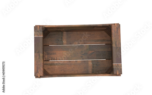 old wooden box isolated