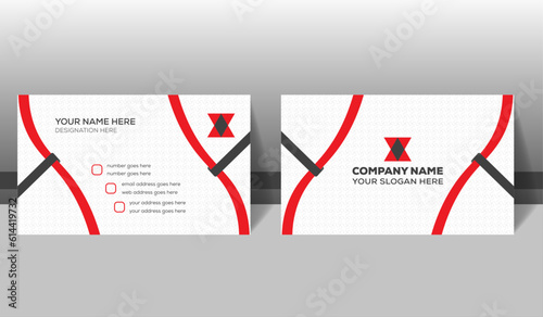 Professional luxury business card template, high quality corporate card design.