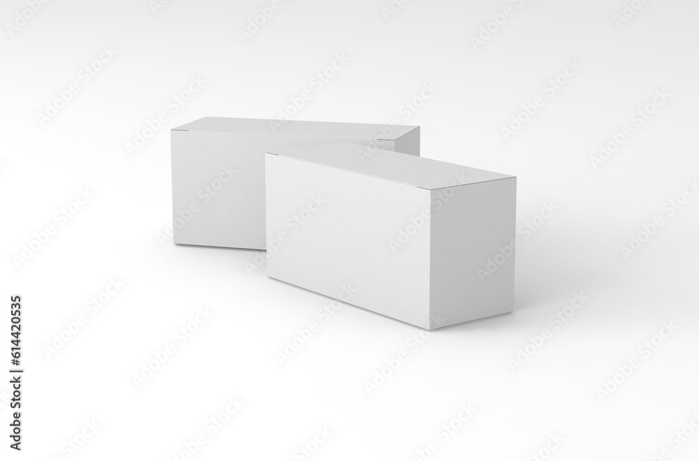 Realistic paper box packaging mockup for tea advertising without design cover on a transparent background. Realistic paper box packaging mockup for tea advertising without design cover on a transparent background.