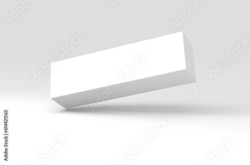 Wallpaper Mural Realistic long horisontal paper box packaging mockup for tea advertising without design cover on a transparent background. Torontodigital.ca